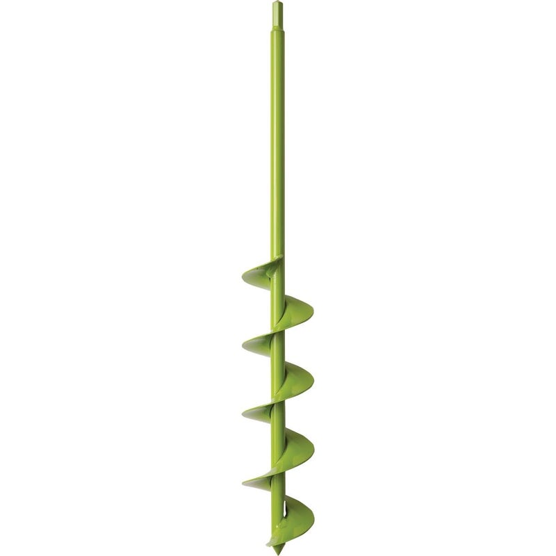Extended Length Garden Auger Drill Bit, 3" x 24" with 1/2" Non-Slip Hex Drive, Auger for Planting Bulbs and Potted Plants, Garden Digging Tool for Dirt, Clay, Soil and Sand (Lime)